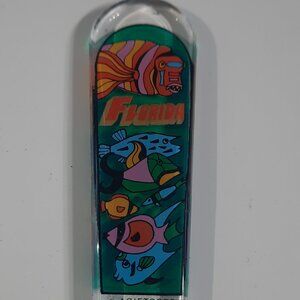 Vintage Florida Decorative Clear Acrylic/Lucite Handle Souvenir Letter Opener